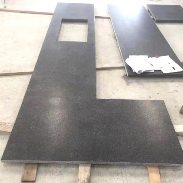 honed china black granite countertops